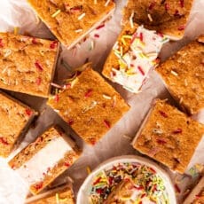 ice cream sandwich, with sprinkles lacing the edges